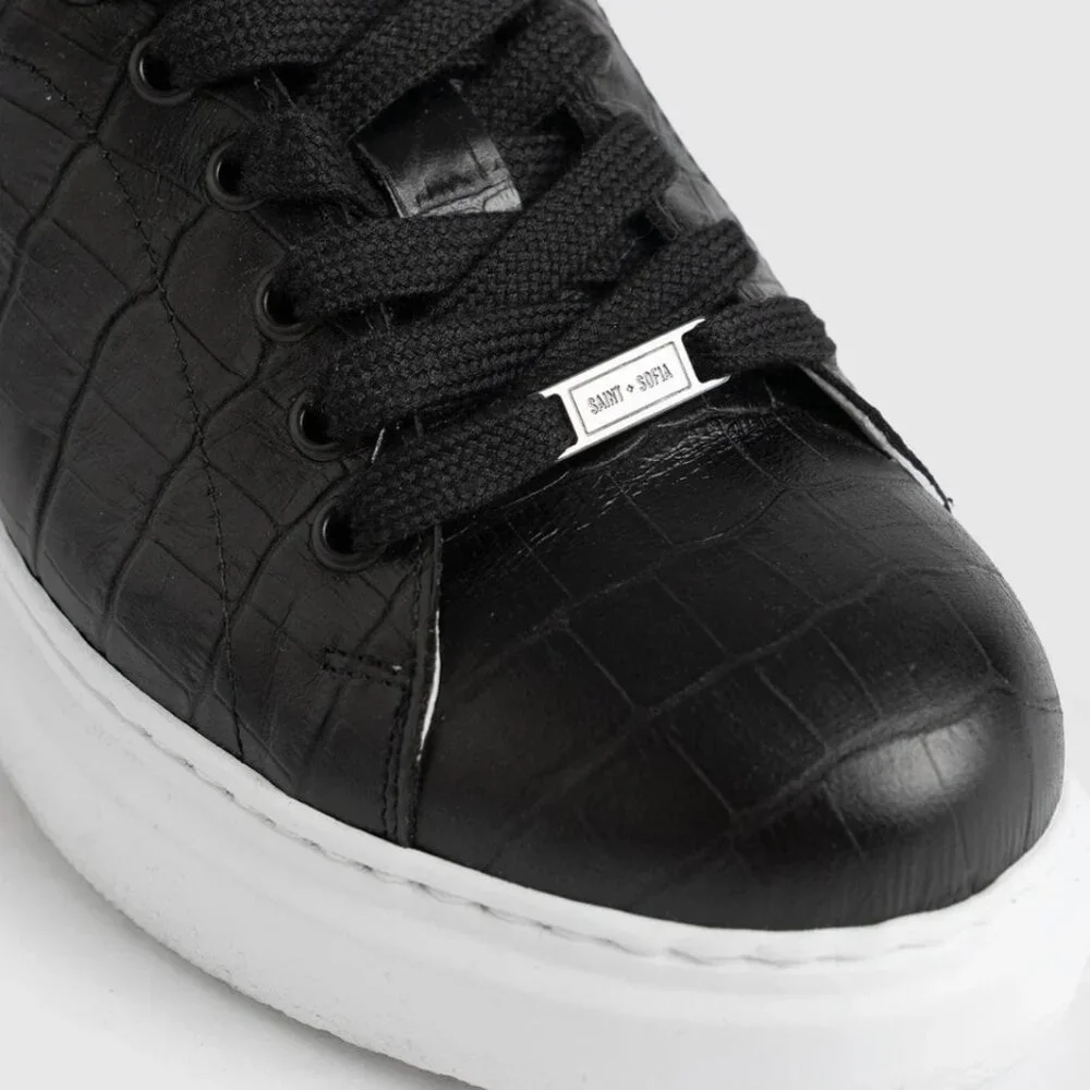 Saint + Sofia Hampstead Sneaker - Croc Black